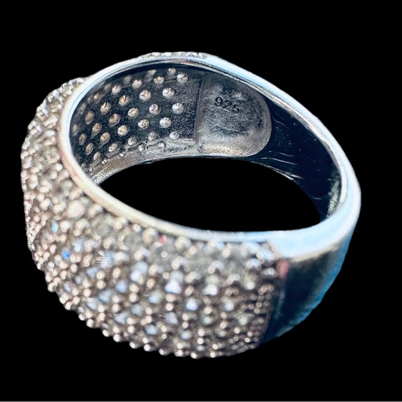 Sterling Silver and Pavè Crystal Cluster Ring, size: 4.5 - Picture 4 of 6